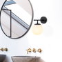 Opviq Roe - 10715 Lámpara de pared negro y crema